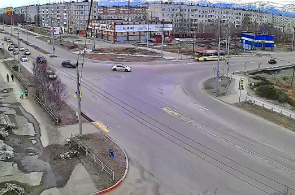 Kreuzung der Perlen - Prigorodnaya Straßen. Webcams in Apatity