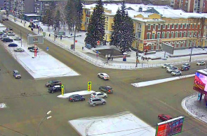 Kreuzung der Gogol Street und der Red Avenue. Webcams Nowosibirsk online