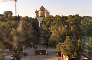 Karl Marx Avenue Blick auf den Komsomol Hill. Stavropol online