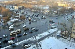 Kreuzung der Komsomolsky - Sverdlovsky Alleen. Tscheljabinsk Webcam online