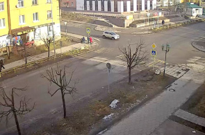 Die Kreuzung von proletarischen und gorkiischen Straßen. Kondopoga Webcams online