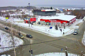 Kreuzung sowjetische Autobahn - Chasovaya Straße. Webcams Nowosibirsk online