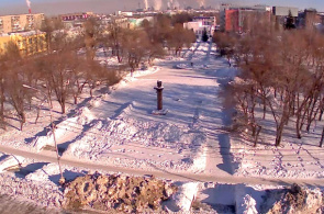 Ansicht des Komsomolsky-Platzes in Nizhny Tagil Webcam online