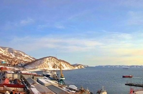 Blick von der Marinekathedrale. Webcams Petropawlowsk-Kamtschatski