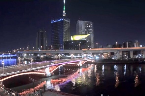 Die Azuma-Brücke. Webcams Tokio