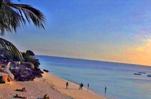 Blick auf den Strand vom My Blue Hotel. Nungwi-Webcams