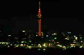 Skyline der Stadt von Segeln. Auckland-Webcams