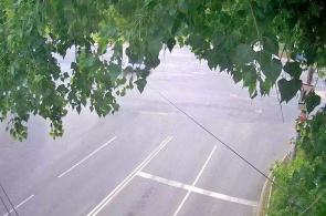 Kreuzung Prioksky-Überführung - Oktyabrskaya-Straße. Webcams Rjasan