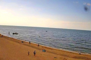 Der Strand des Dorfes Golubitskaya. Webcams Anapa